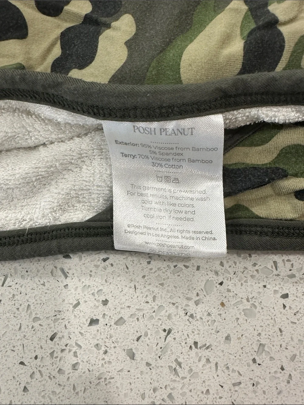 Posh Peanut Green & Khaki Camo Towel